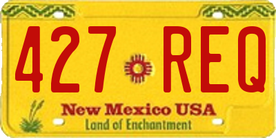 NM license plate 427REQ