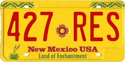 NM license plate 427RES