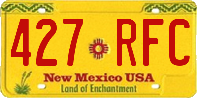 NM license plate 427RFC