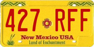 NM license plate 427RFF