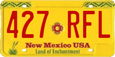 NM license plate 427RFL