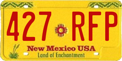 NM license plate 427RFP