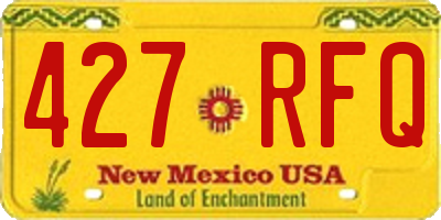 NM license plate 427RFQ