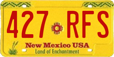 NM license plate 427RFS