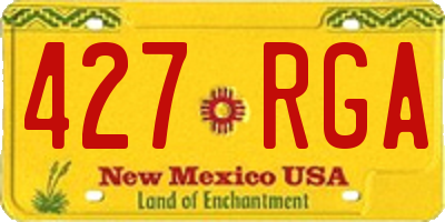 NM license plate 427RGA