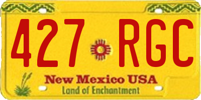 NM license plate 427RGC