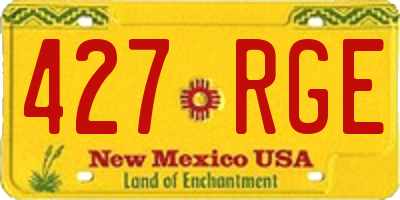 NM license plate 427RGE