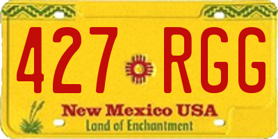 NM license plate 427RGG
