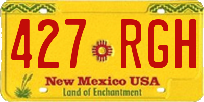 NM license plate 427RGH