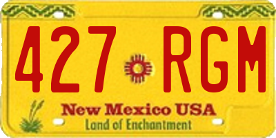 NM license plate 427RGM