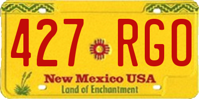 NM license plate 427RGO