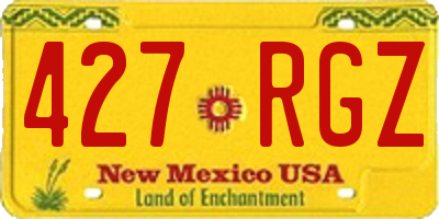 NM license plate 427RGZ