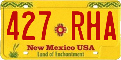 NM license plate 427RHA