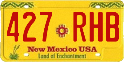 NM license plate 427RHB
