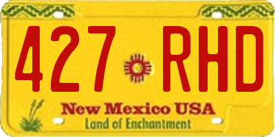 NM license plate 427RHD