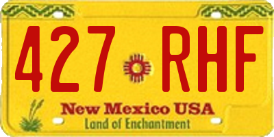 NM license plate 427RHF