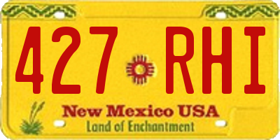 NM license plate 427RHI