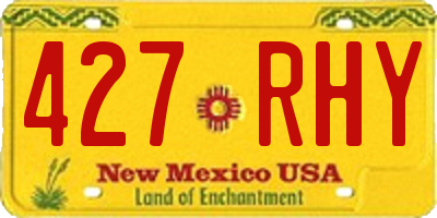 NM license plate 427RHY