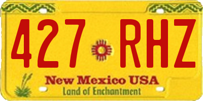NM license plate 427RHZ