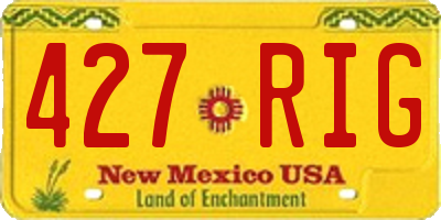 NM license plate 427RIG