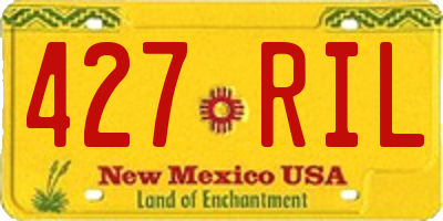 NM license plate 427RIL