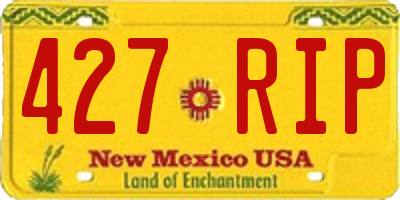 NM license plate 427RIP