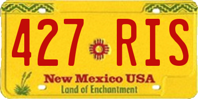 NM license plate 427RIS
