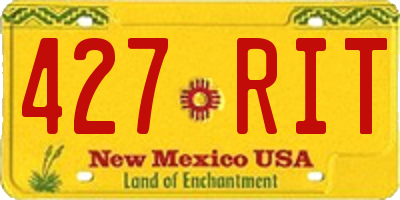 NM license plate 427RIT