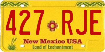 NM license plate 427RJE