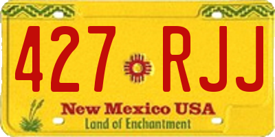NM license plate 427RJJ