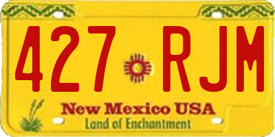 NM license plate 427RJM