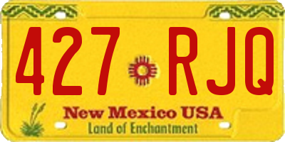 NM license plate 427RJQ