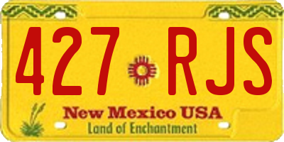 NM license plate 427RJS