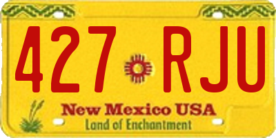 NM license plate 427RJU