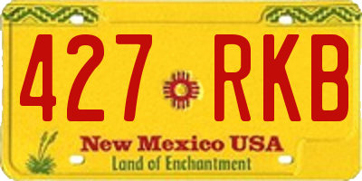 NM license plate 427RKB