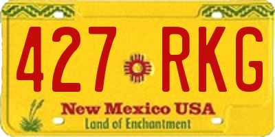 NM license plate 427RKG