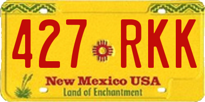 NM license plate 427RKK