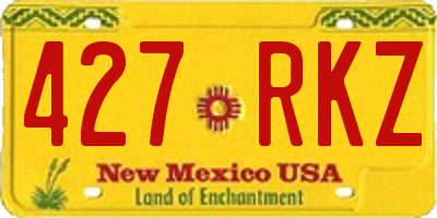 NM license plate 427RKZ