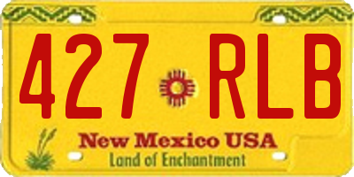 NM license plate 427RLB
