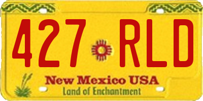 NM license plate 427RLD