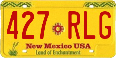 NM license plate 427RLG