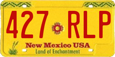 NM license plate 427RLP