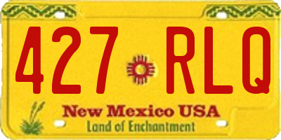 NM license plate 427RLQ