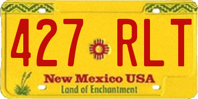 NM license plate 427RLT