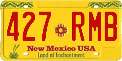 NM license plate 427RMB