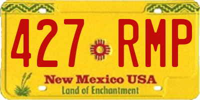 NM license plate 427RMP