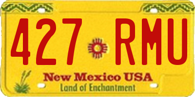 NM license plate 427RMU