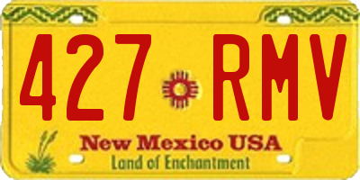NM license plate 427RMV