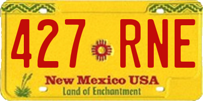 NM license plate 427RNE