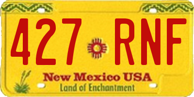 NM license plate 427RNF